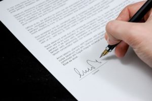 podpisanie oświadczenia